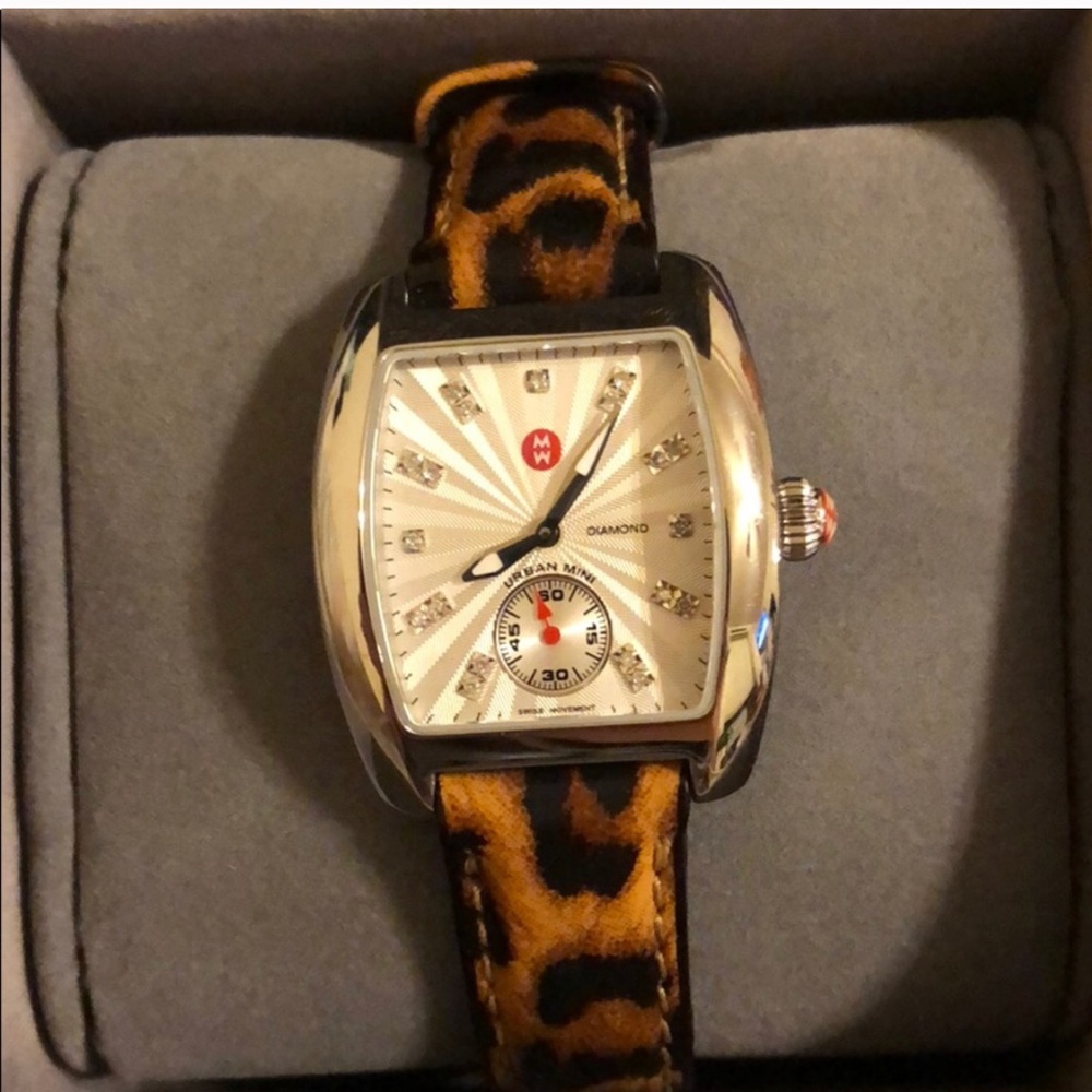 Michele Urban Mini Diamond Watch with 4 Bands